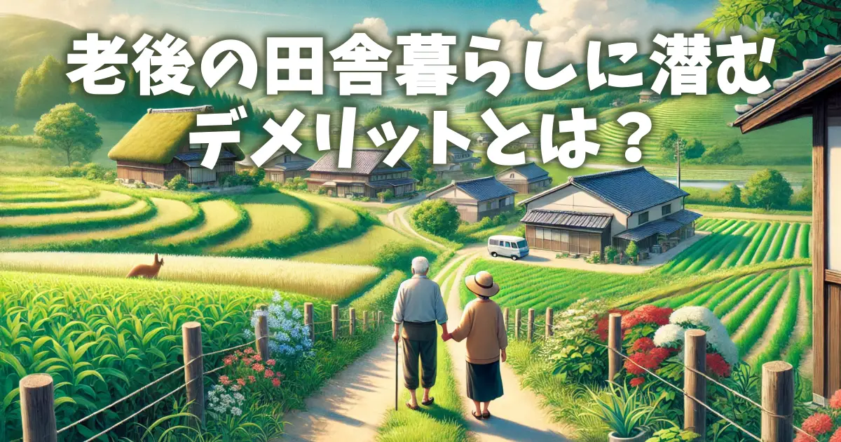 老後の田舎暮らしに潜むデメリットとは？