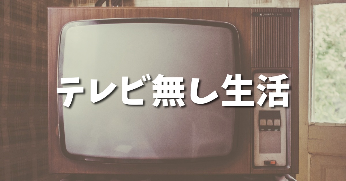 テレビっ子の夫との約2年半テレビ無し生活（年に４回だけ視聴）