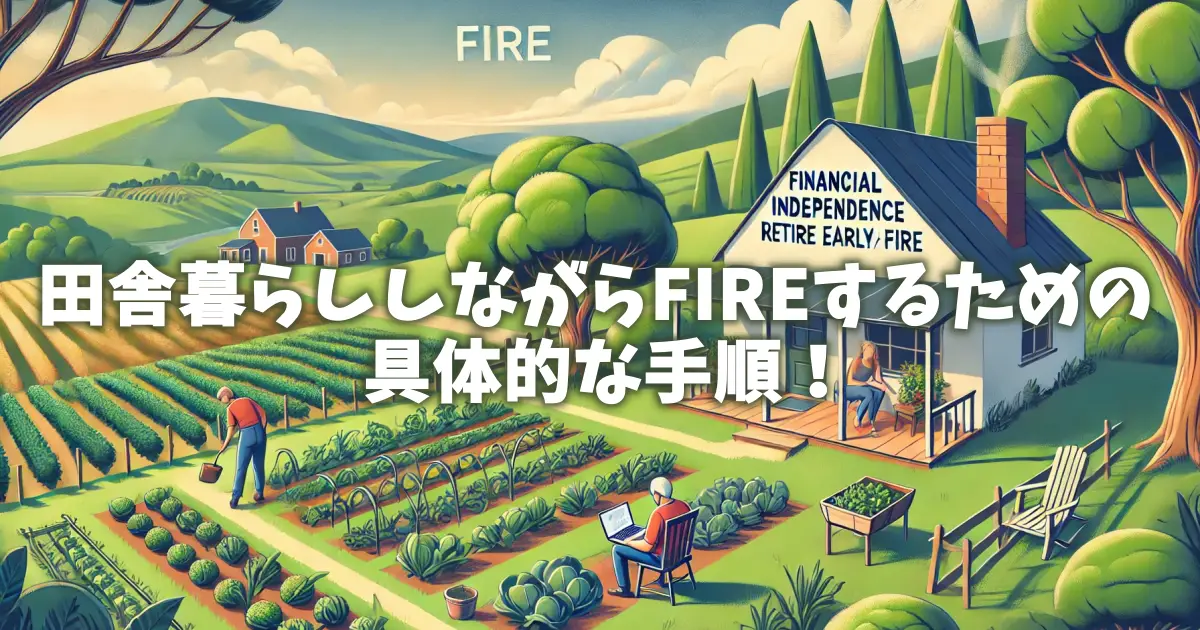 田舎暮らししながらFIREするための具体的な手順！