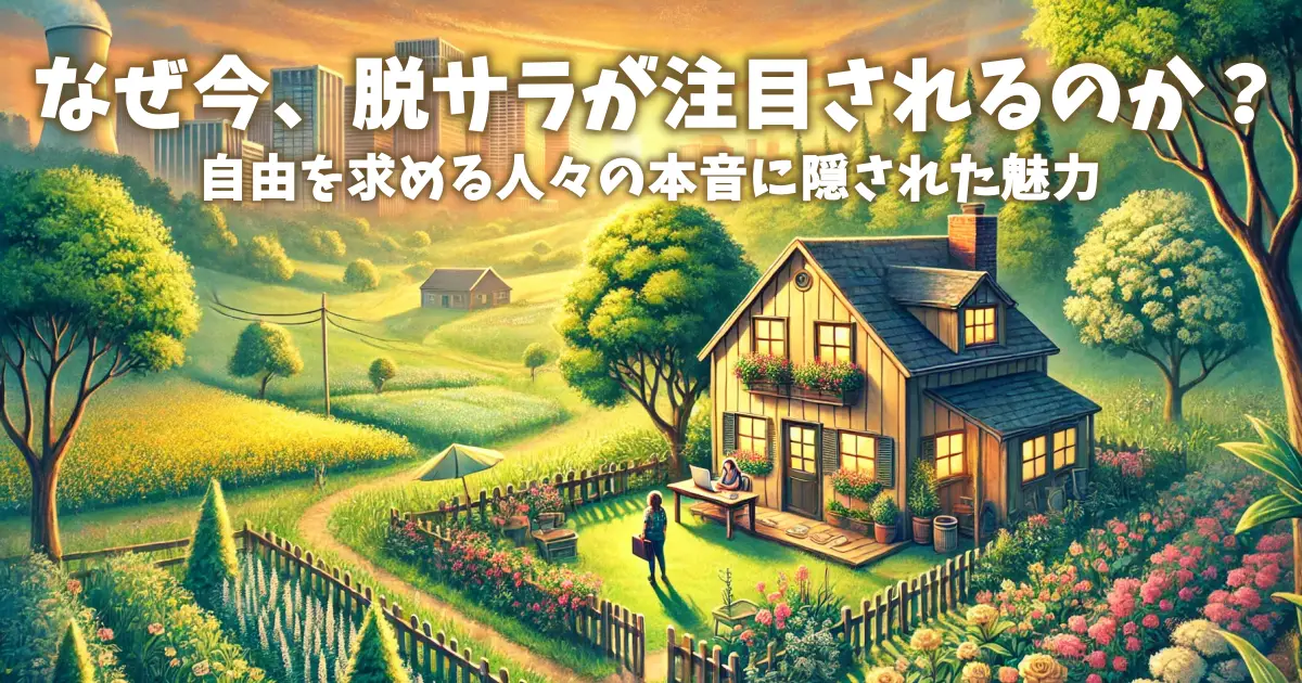 なぜ今、脱サラが注目されるのか？自由を求める人々の本音に隠された魅力