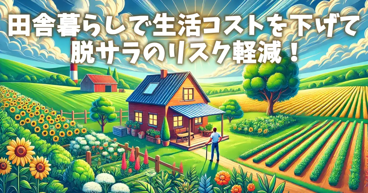 田舎暮らしで生活コストを下げて、脱サラのリスク軽減！